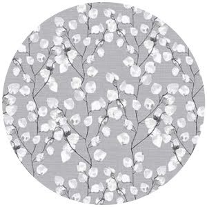 Raved tafelzeil lente bloemen grijs