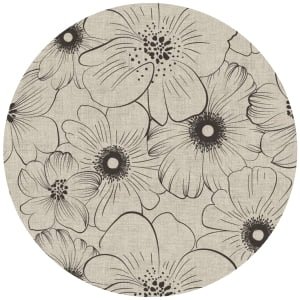 Raved tafelzeil bloemen design bruin