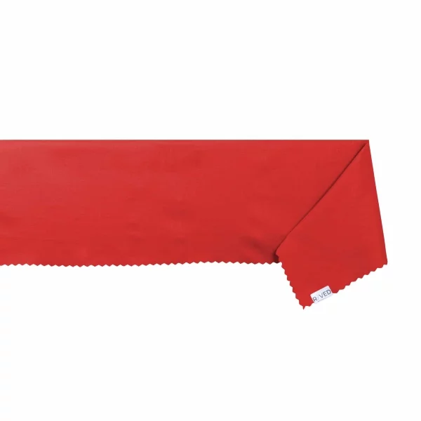 Raved polyester tafelkleed rood