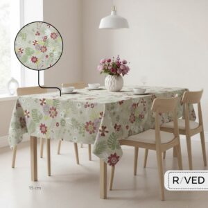 Raved Tafelzeil Wilde Bloemen 140 140 - Groen - PVC - Afwasbaar