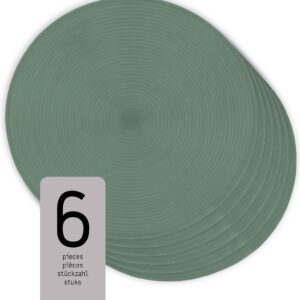 Raved Placemats Maja - Set van 6 Stuks - Rond - Kunststof - Eettafel - Onderlegger - Waterafstotend