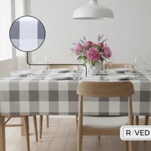 Raved Tafelzeil Blokken Design Grijs 140 140 - PVC - Afwasbaar