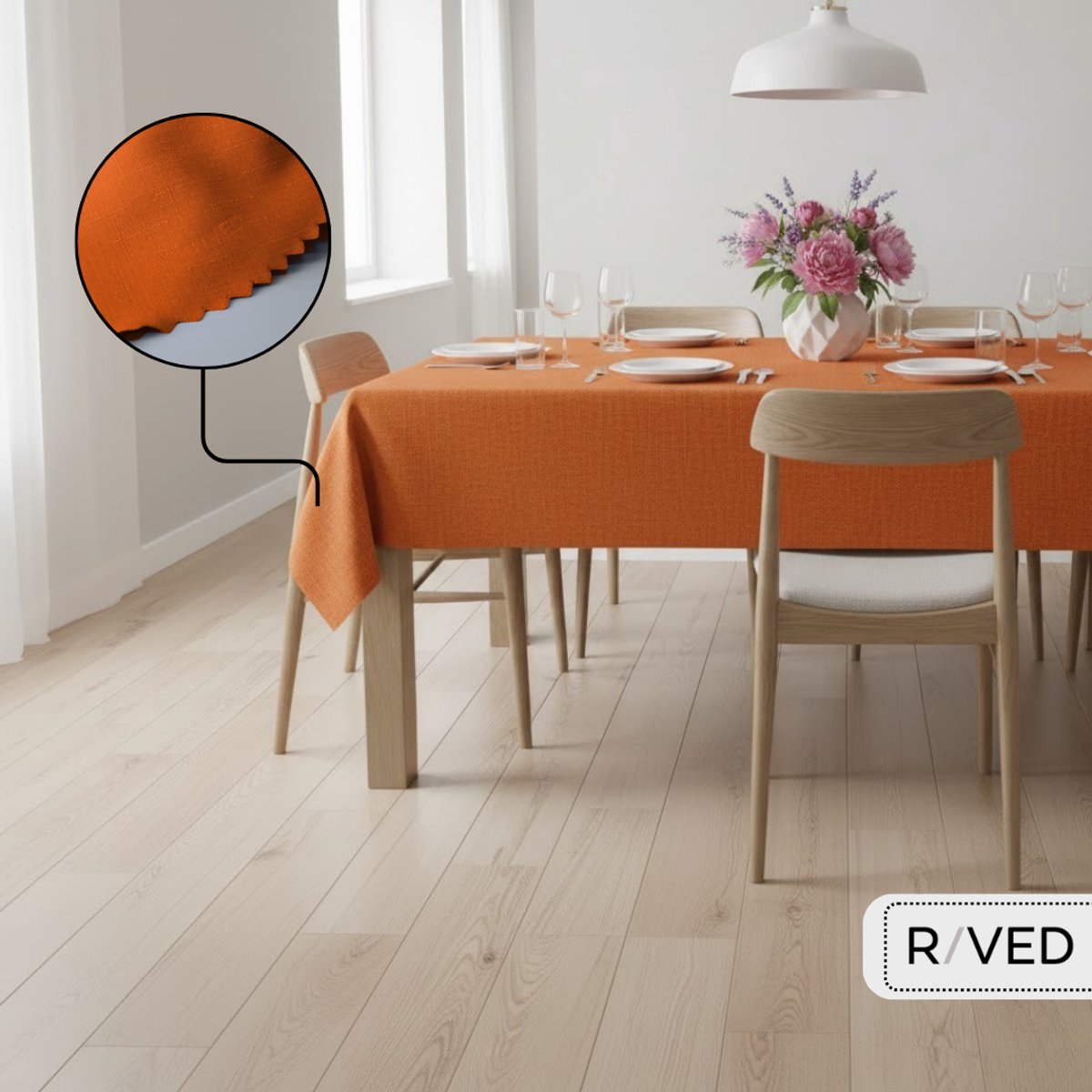 Raved Polyester Tafelkleed - Uitwasbaar - Kreukvrij