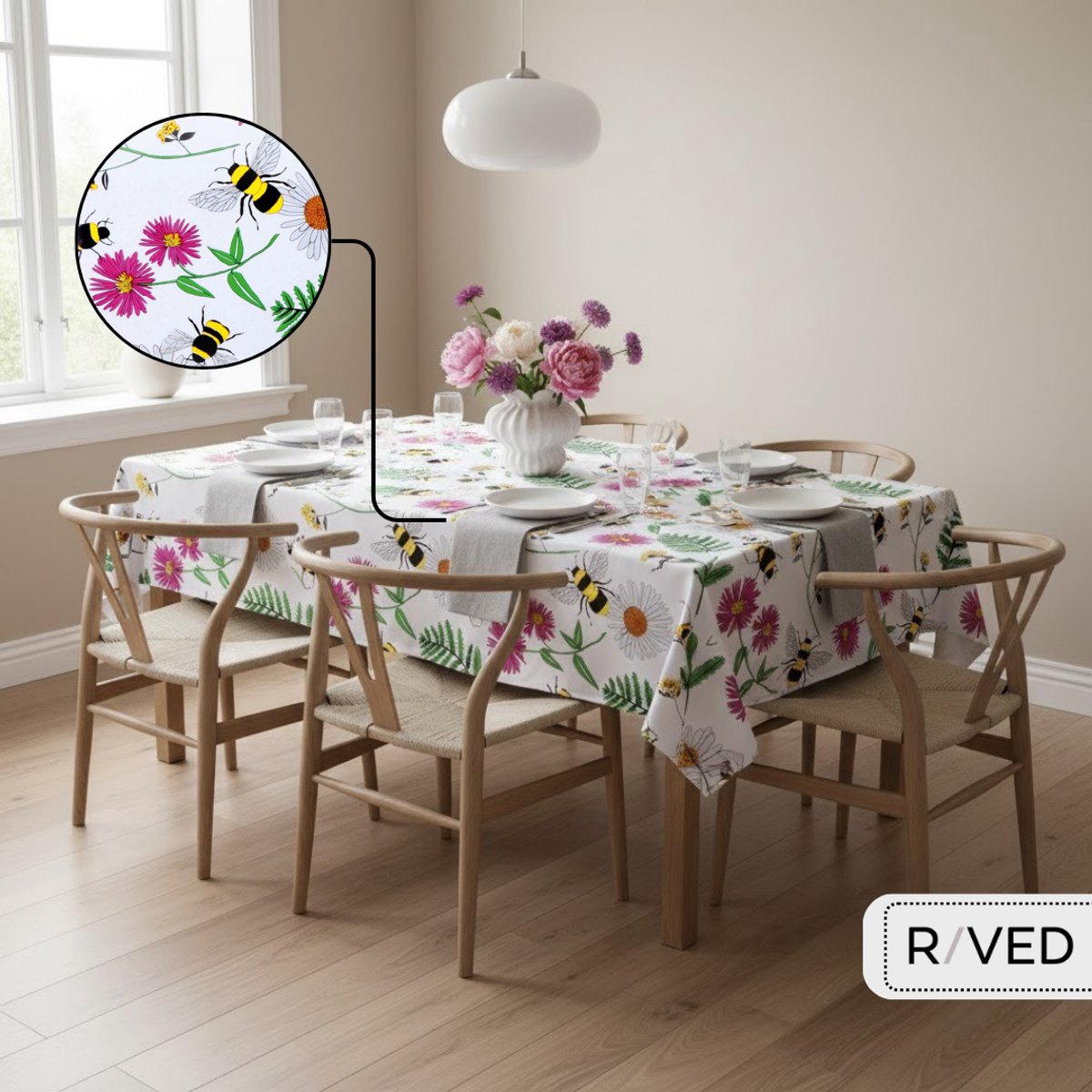 Raved Tafelzeil Design - 140 140 - PVC - Afwasbaar