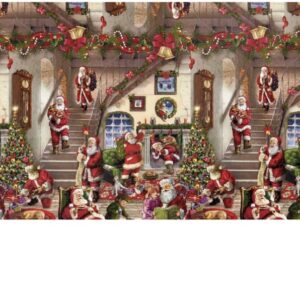 Raved Kerst Tafelzeil - Kerstman 140 140 - Rood - PVC - Afwasbaar