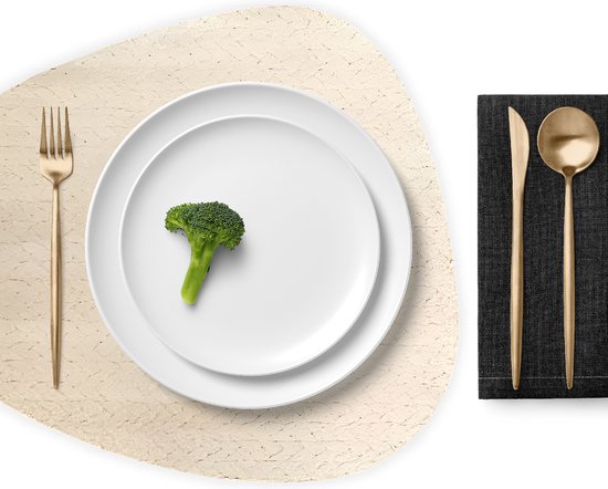 Raved Placemats - Set van 6 Stuks - Alice Dove - Leatherlook - Kunststof - Ovaal - Eettafel - Onderlegger - Waterafstotend - Image 2