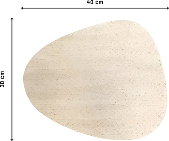 Raved Placemats - Set van 6 Stuks - Alice Dove - Leatherlook - Kunststof - Ovaal - Eettafel - Onderlegger - Waterafstotend - Image 3