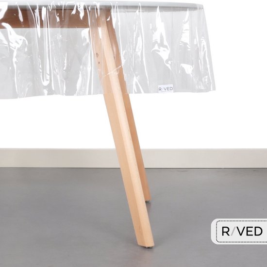 Raved Rond Tafelkleed/Tafelzeil Transparant - 0,2 dik - PVC - Afwasbaar - Image 2